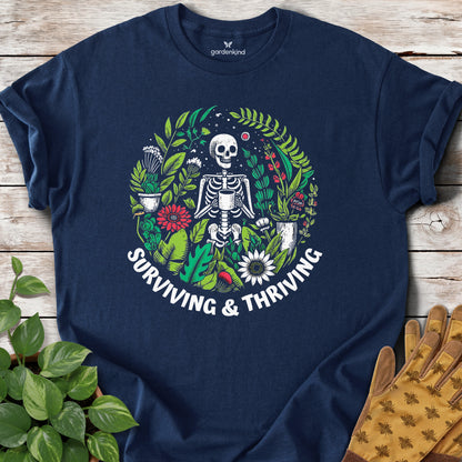 Surviving & Thriving Tee, Navy