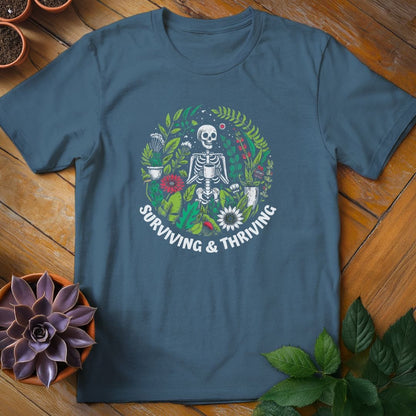 Surviving & Thriving Tee T-Shirt Indigo Blue / S
