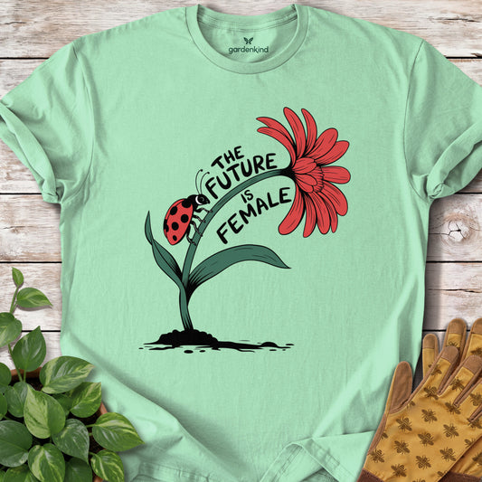 The Future is Female Tee, Mint Green