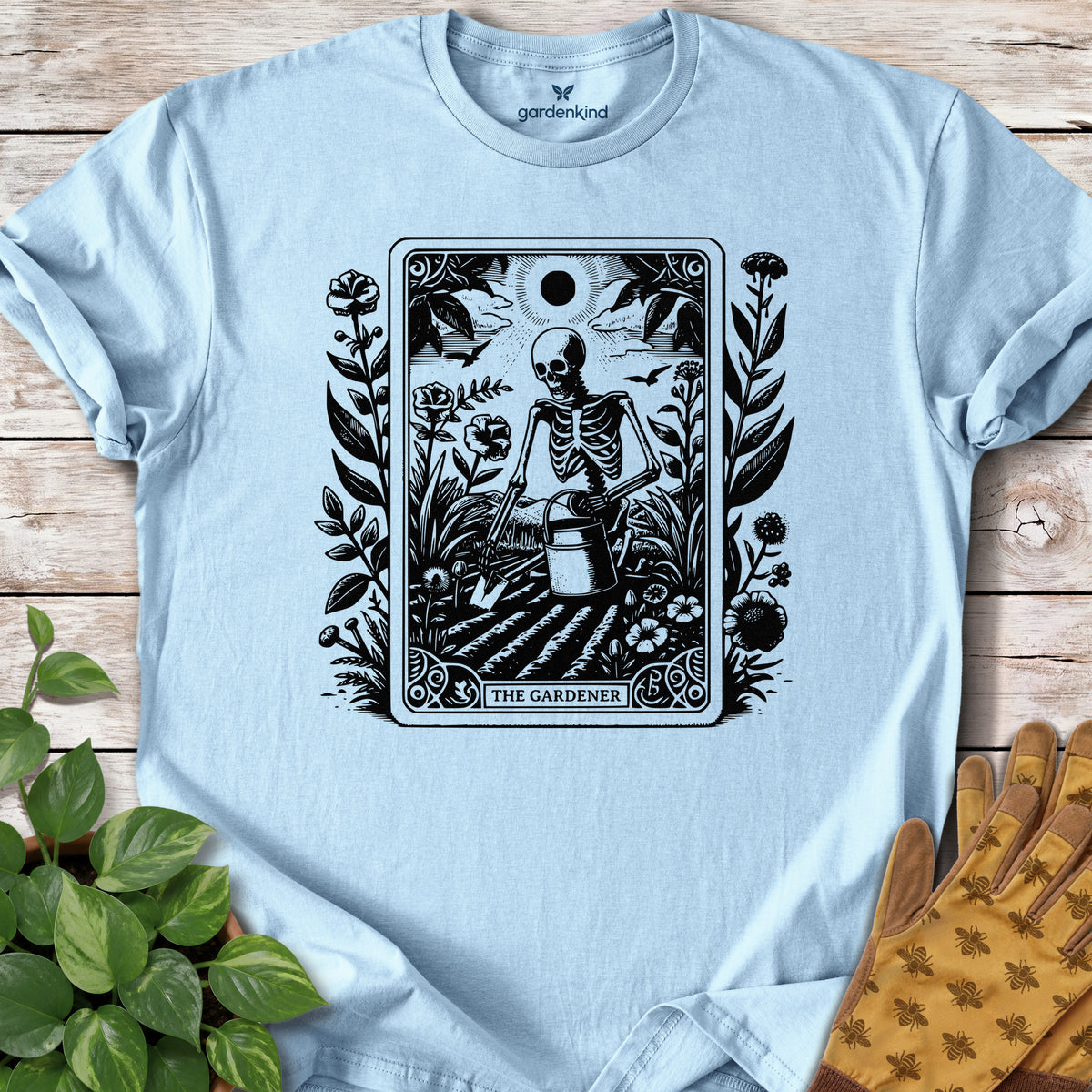 The Gardener Tee, Light Blue