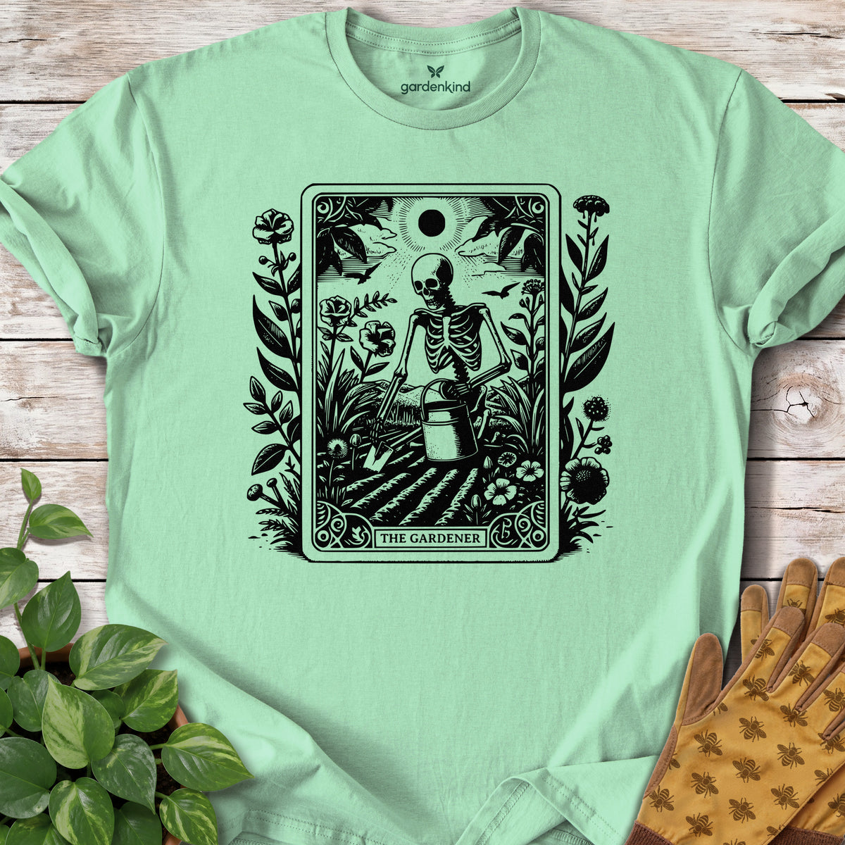 The Gardener Tee, Mint Green