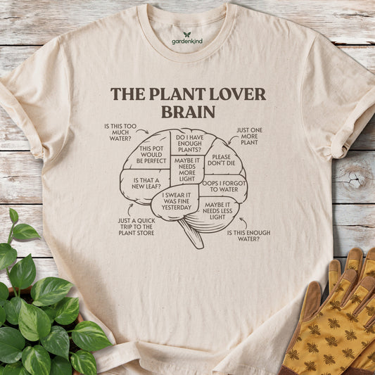 The Plant Lover Brain Tee, Natural