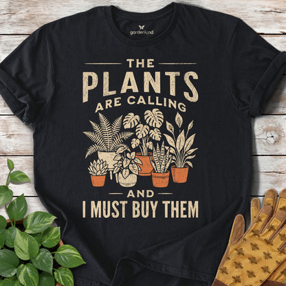 The Plants are Calling Tee, Black