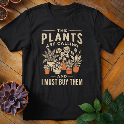 The Plants are Calling Tee T-Shirt Black / S