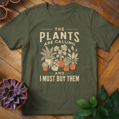 The Plants are Calling Tee T-Shirt Military Green / S
