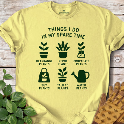 Things I Do in My Spare Time Tee, Cornsilk