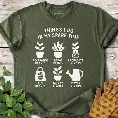 Things I Do in My Spare Time Tee, Military Green