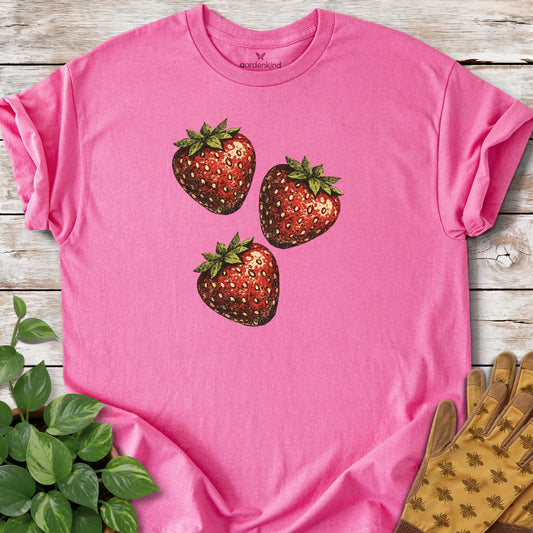 Three Strawberries Tee, Azalea