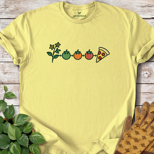 Tomato Evolution Tee, Cornsilk