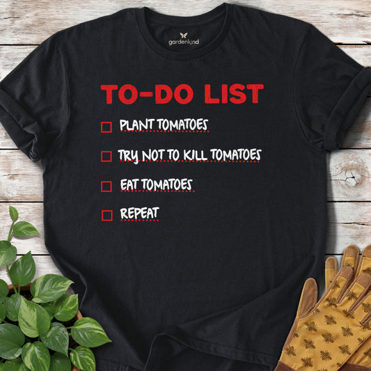 Tomato To Do List Tee, Black