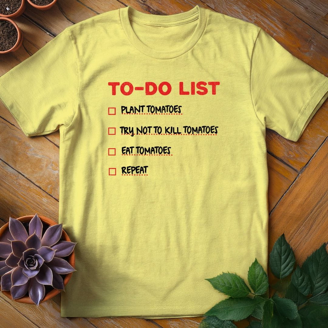 Tomato To Do List Tee T-Shirt Cornsilk / S