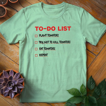 Tomato To Do List Tee T-Shirt Mint Green / S