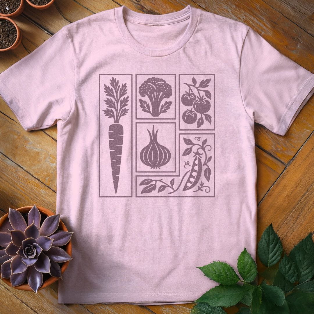 Veggie Grid Tee T-Shirt Light Pink / S