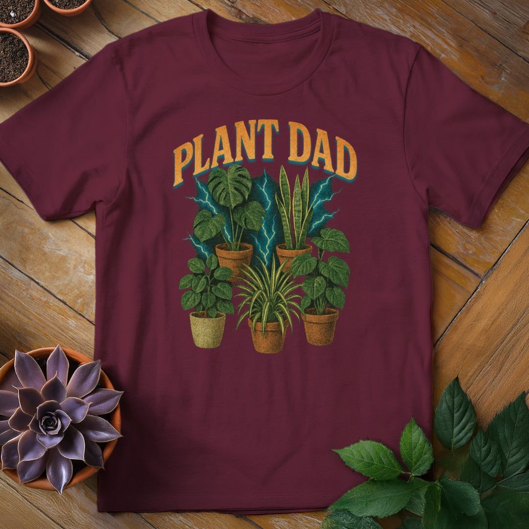 Vintage Plant Dad Tee T-Shirt Maroon / S
