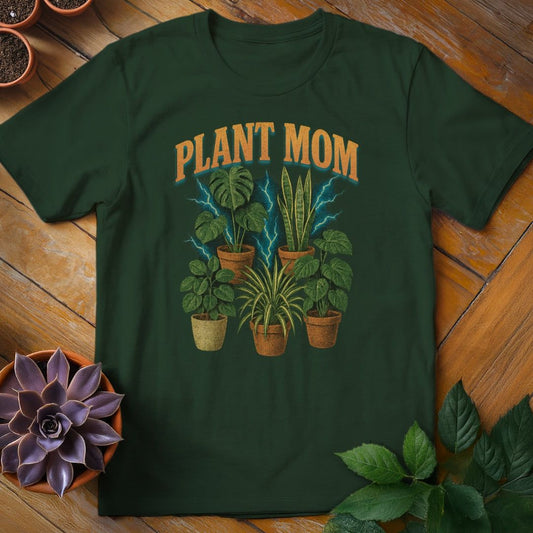Vintage Plant Mom Tee T-Shirt Forest Green / S