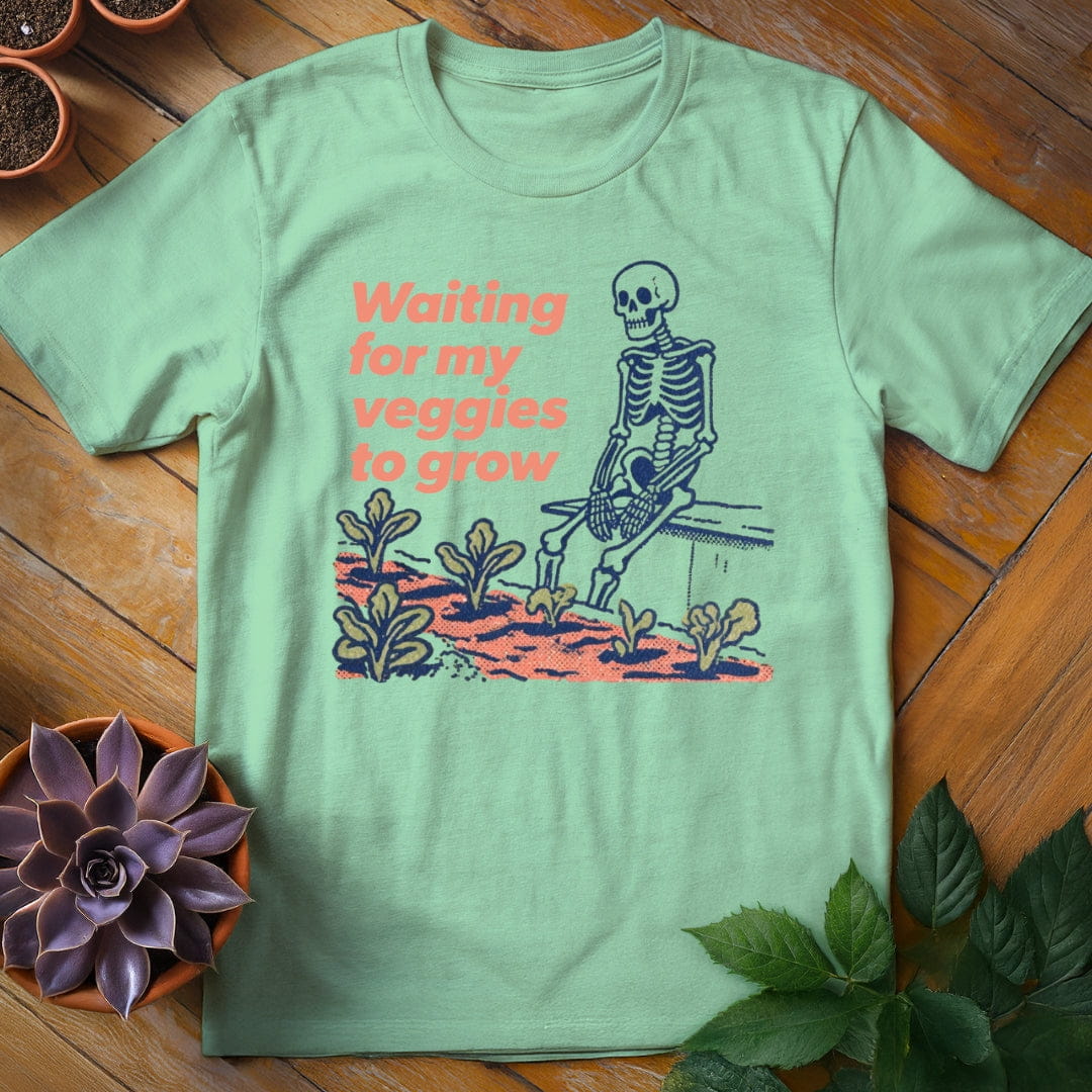 Waiting for My Veggies to Grow Tee T-Shirt Mint Green / S