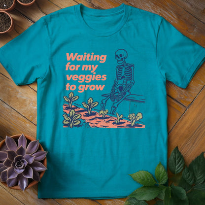Waiting for My Veggies to Grow Tee T-Shirt Tropical Blue / S