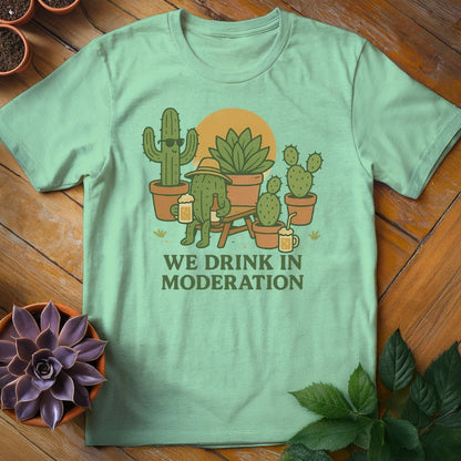 We Drink in Moderation Tee T-Shirt Mint Green / S