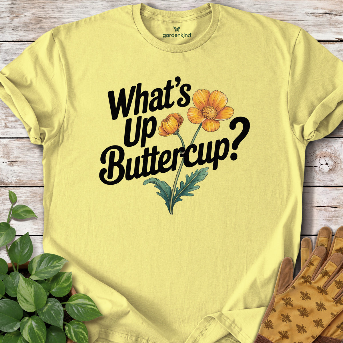 What's Up Buttercup Tee, Cornsilk
