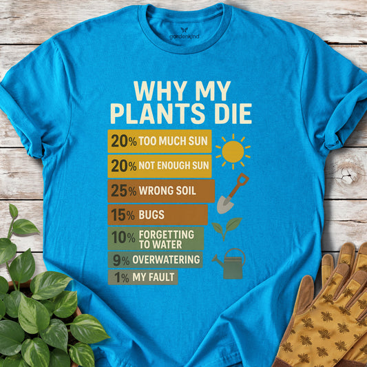 Why My Plants Die Tee, Sapphire