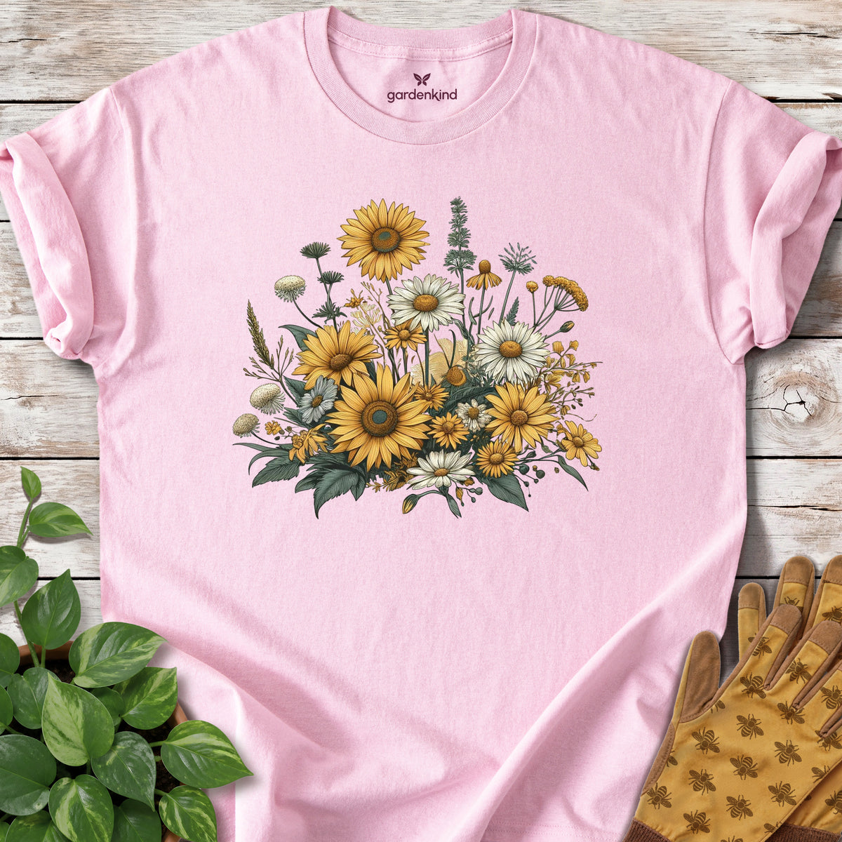 Wildflowers Tee, Light Pink
