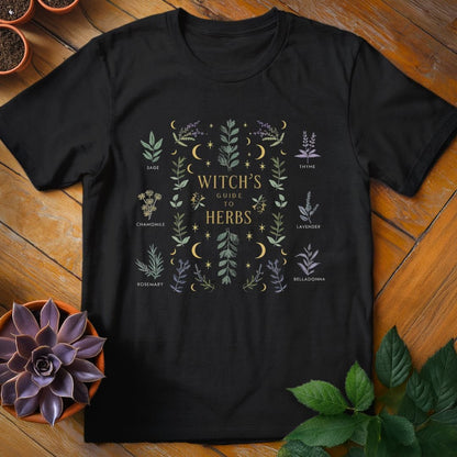 Witch's Guide to Herbs Tee T-Shirt Black / S