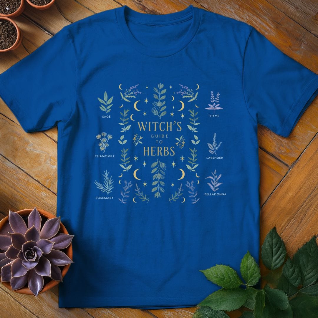 Witch's Guide to Herbs Tee T-Shirt Royal / S