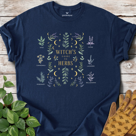 Witch's Guide to Herbs Tee, Navy