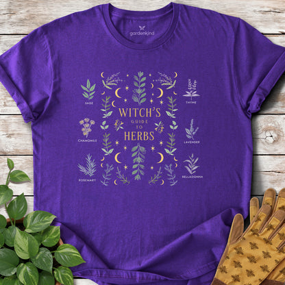 Witch's Guide to Herbs Tee, Purple