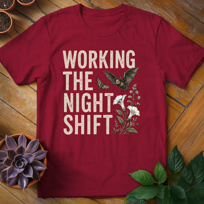 Working the Night Shift Tee T-Shirt Cardinal Red / S