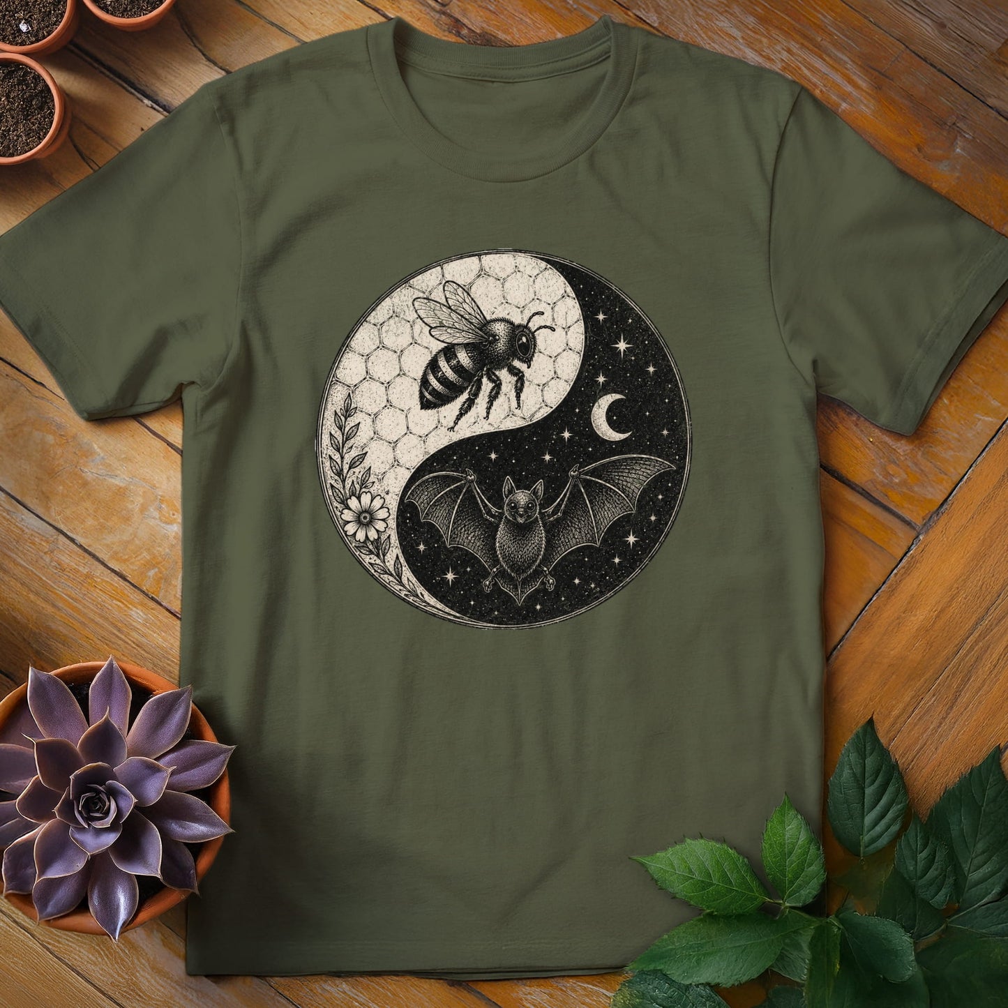 Yin-yang Tee T-Shirt Military Green / S