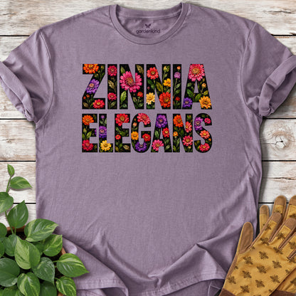 Zinnia Elegans Text Tee, Paragon